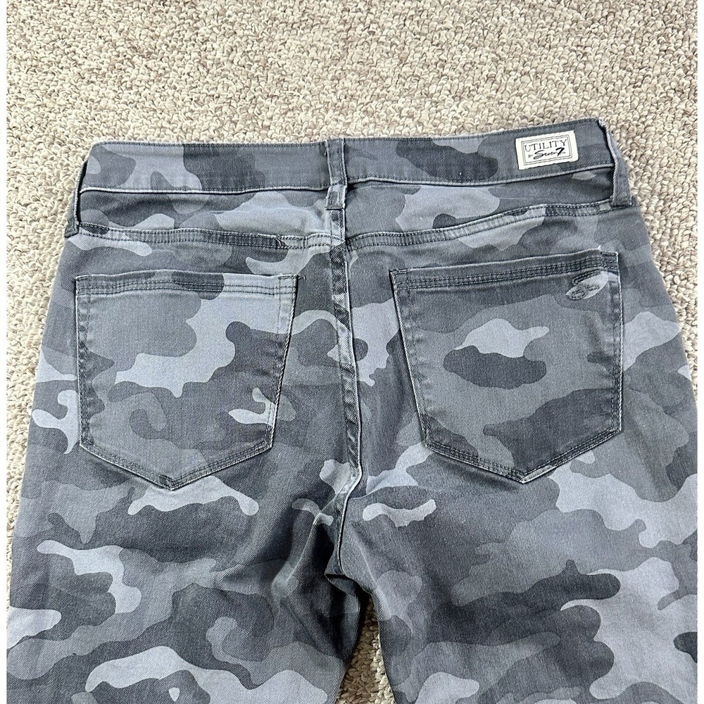 Seven Utility Ankle Skinny Women's Jeans Size 6(Actual 32x27) Camo Y2K Military - Picture 7 of 16